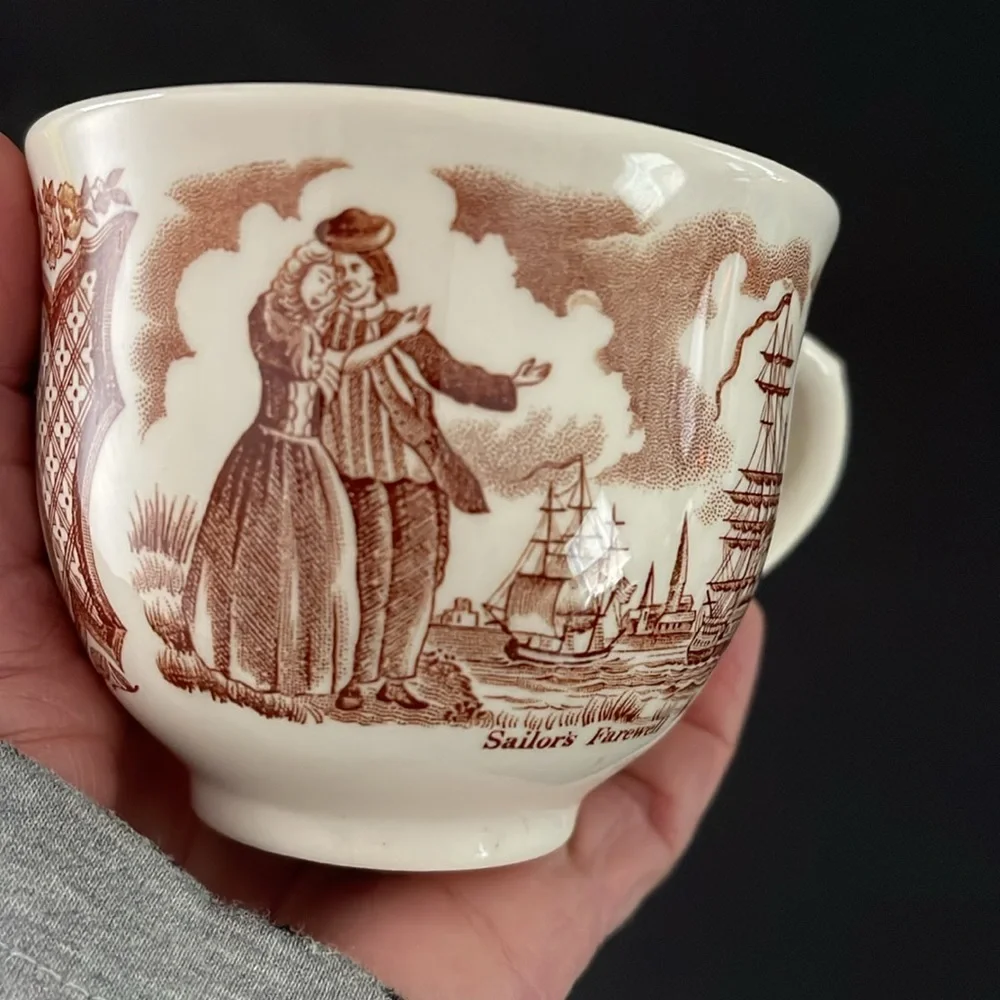 Fair Winds Alfred Meakin Staffordshire Brown Transferware - England